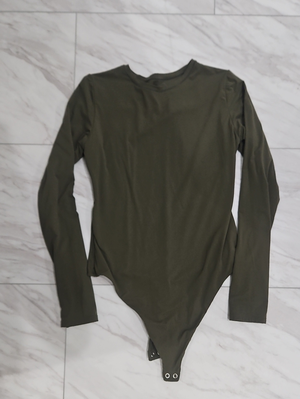 Auden Olive Green Long Sleeve Bodysuit
